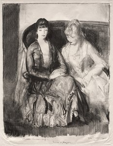 Emma a Marjorie na pohovce