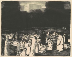 V parku, tma od George Bellows