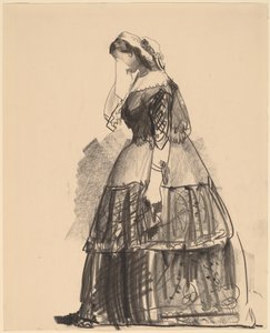 Lady of 1860 - Herečka od George Bellows