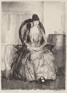 Dáma s ventilátorem od George Bellows