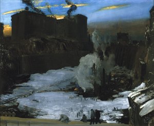 Výkopové práce u stanice Pennsylvania Station od George Bellows