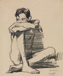 Sedící chlapec od George Bellows