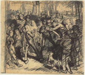 Street Fight [recto] od George Bellows