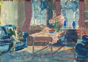 Autoportrét: Interiér mého bytu v New Yorku od George Benjamin Luks