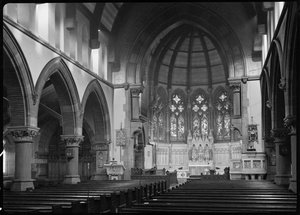 Kostel svatého Clementa, Chapeltown Road, Sheepscar, Leeds, 1942.