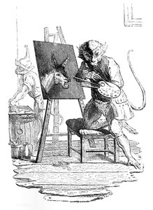 Opice malující osla, 1753.