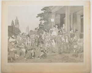 Důkaz 1 z „Krajských voleb“ od George Caleb Bingham