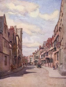 Oxford: Holywell Street (barevné lito)