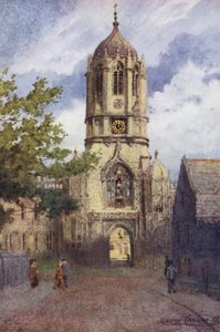 Oxford: Tom Tower, Christ Church (barevné lito)