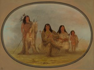 Náčelník Blackfoot, jeho žena a lékař, 18611869. od George Catlin