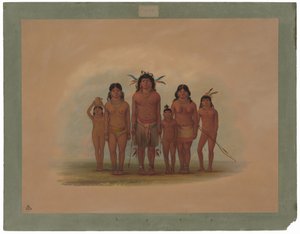 Indiánská rodina Connibo od George Catlin