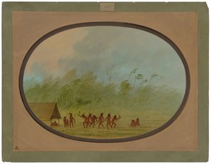 Connibský vigvam od George Catlin