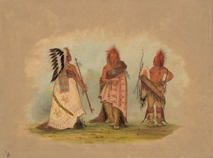 Náčelník Pawnee se dvěma válečníky, 18611869. od George Catlin