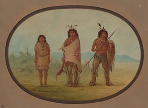 Náčelník Yumy, jeho dcera a válečník, 18551869. od George Catlin