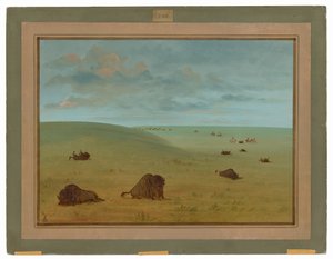 Po Buffalo Chase - Siouxové od George Catlin