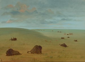 Po Buffalo Chase - Sioux, 18611869. od George Catlin