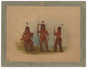 Aleutský náčelník a dva válečníci od George Catlin