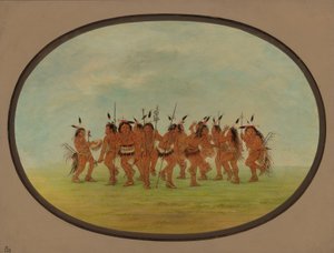 Zábavný tanec - Siouxové, 18611869. od George Catlin