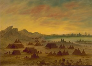 Apachee Village, 18551869. od George Catlin