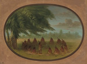 Indiánská rada – Siouxové, 18611869. od George Catlin