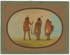 Náčelník Arapaho, jeho žena a válečník od George Catlin