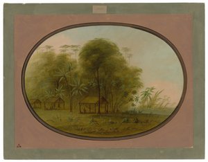 Vesnice Arowak od George Catlin
