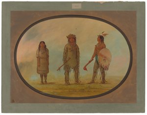 Náčelník Athapasca, jeho žena a válečník od George Catlin