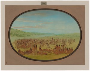 Míčová hra žen - Sioux od George Catlin