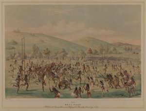 Hra s míčem (La Crosse) od George Catlin