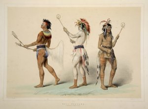 Ball Players, od Catlins North American Indian Portfolio. Lovecké scény a atrakce Skalistých hor a prérií Ameriky, hospoda. 1845 od George Catlin