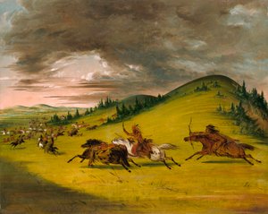 Bitva mezi Siouxy a Sac and Fox od George Catlin