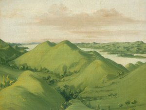 Krásné travnaté útesy, 110 mil nad St. Louis od George Catlin