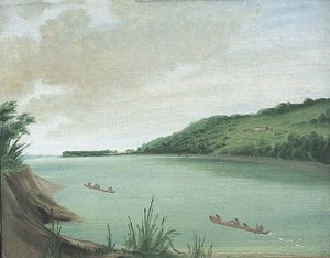 Belle Vue, indiánská agentura majora Doughertyho, 870 mil nad St. Louis od George Catlin