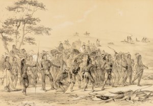 Braves Shooting Arrows - Soutěž - č. 24 od George Catlin