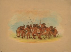 Buffalo Dance - Mandan, 1861. od George Catlin