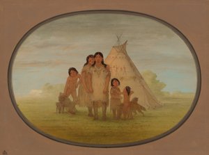 Comanche Chiefs Children and Wigwam, 18611869. od George Catlin