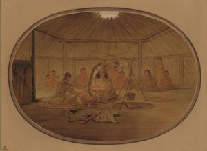 Catlin hodován náčelníkem Mandan, 18611869. od George Catlin