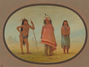 Cochimtee Chief, jeho manželka a válečník, 18551869. od George Catlin