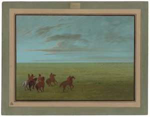 Connibos Starting for Wild Horses od George Catlin