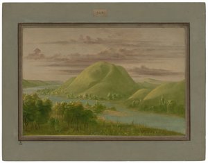Zvědavé travnaté útesy, řeka svatého Petra od George Catlin