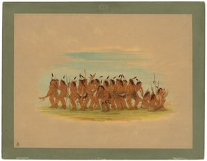 Psí tanec - Siouxové od George Catlin