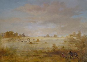 Pasení losů na podzimní prérii, 1846-1848. od George Catlin