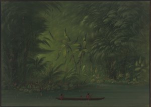 Vchod do laguny, pobřeží Amazonky, 18541869. od George Catlin