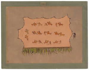 Faksimile náčelníka čtyř pánských šatů - Mandan od George Catlin