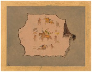 Faksimile doktorského roucha Pawnee s fantastickým profesionálním designem od George Catlin