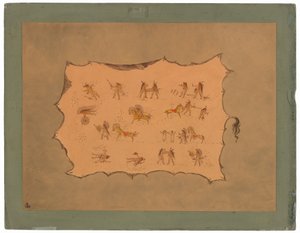 Faksimile roucha Mah-to-toh-pa - Mandan od George Catlin