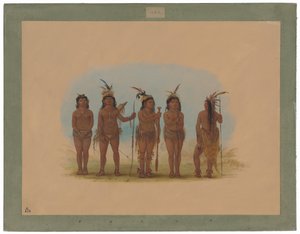 Pět karibských indiánů od George Catlin