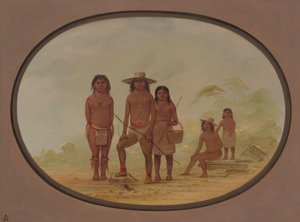 Pět mayských indiánů, 18551869. od George Catlin