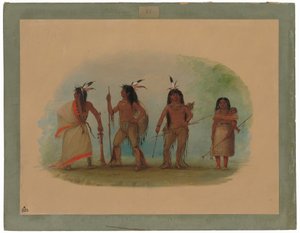 Čtyři apačští indiáni od George Catlin
