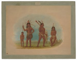 Čtyři indiáni Arawak od George Catlin